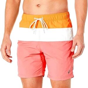 NWT Nautica Men's Sustainably Crafted 8" Swim Shorts Size Large